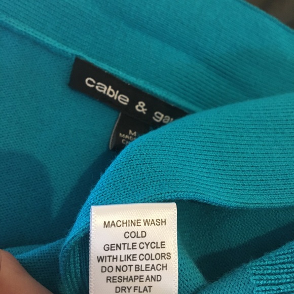 Cable & gauge bright blue cardigan - Picture 6 of 6